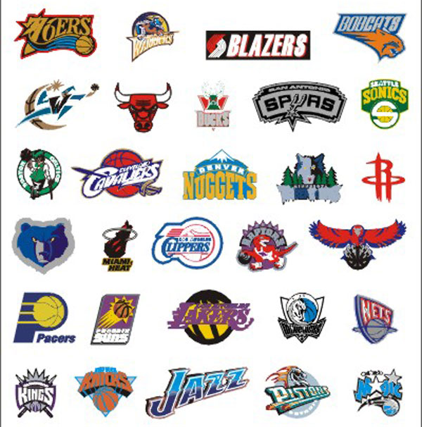 Teams of the nba logos.